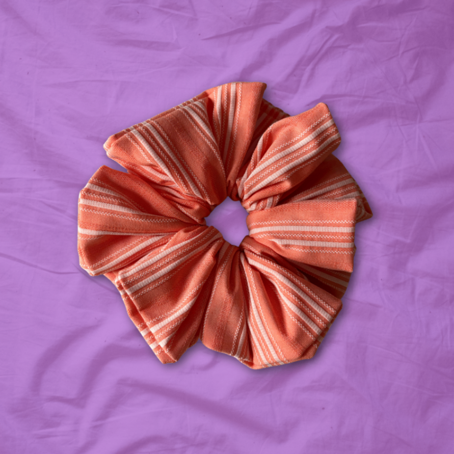 XL Pumpkin Stripe Scrunchie