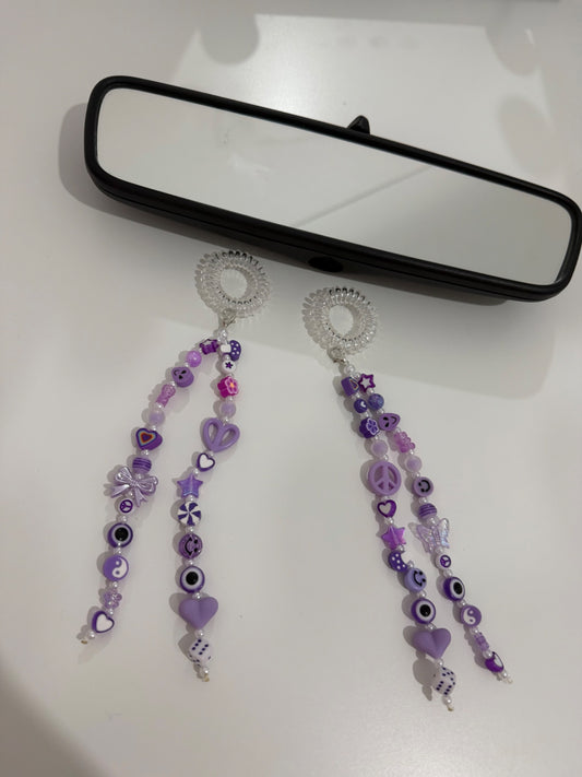 Brighten your day car charm - purple 