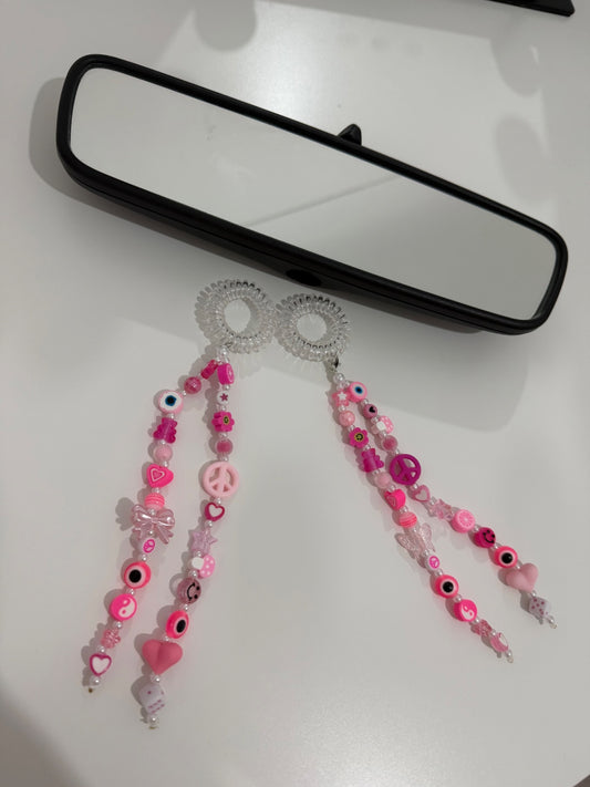 Brighten your day car charm - pink 