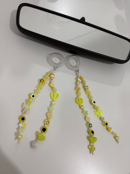 Brighten your day car charm - yellow