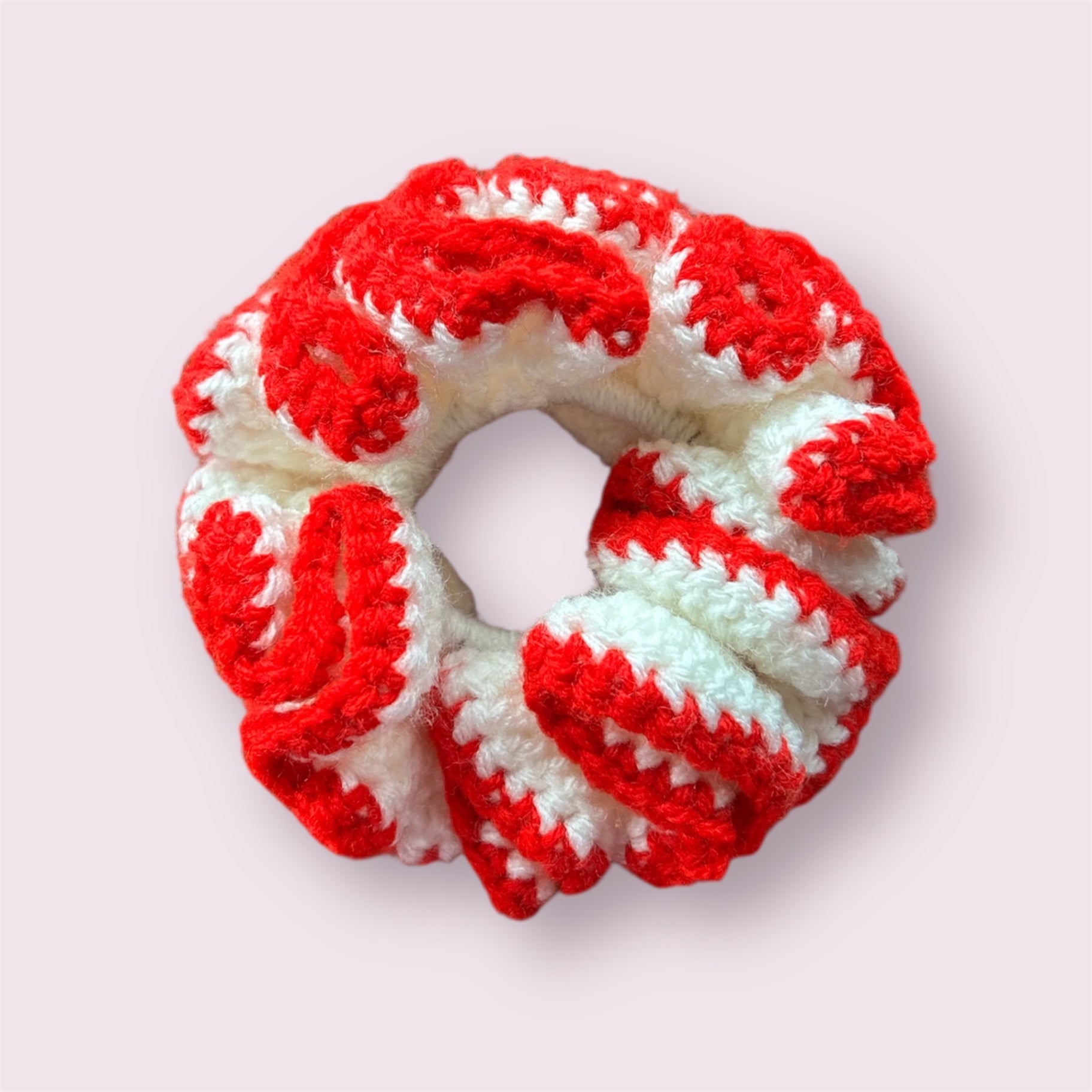 Cream and red XL Scrunchie