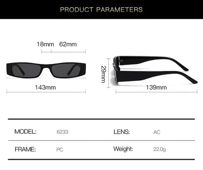 90s oblong Sunnies Mini Matt Black