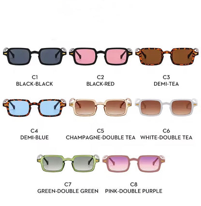 Mimi Square Mini Sunglasses White Tea