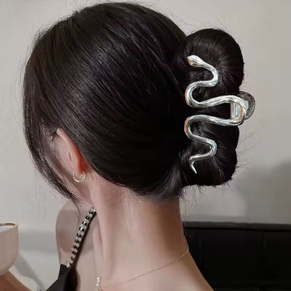 Silver Snake Hair Clamp