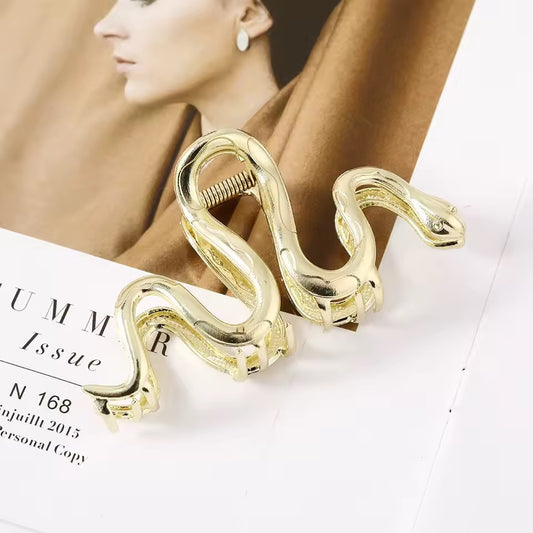 Gold Snake Hair Clamp