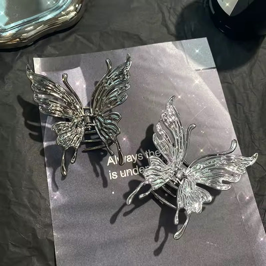 Butterfly Hair Clamp Silver