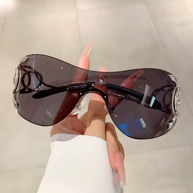 Snake Wrap Around Sunglasses Black
