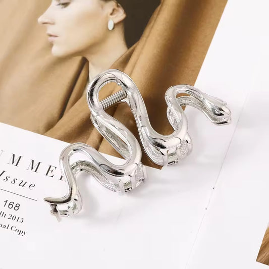 Silver Snake Hair Clamp