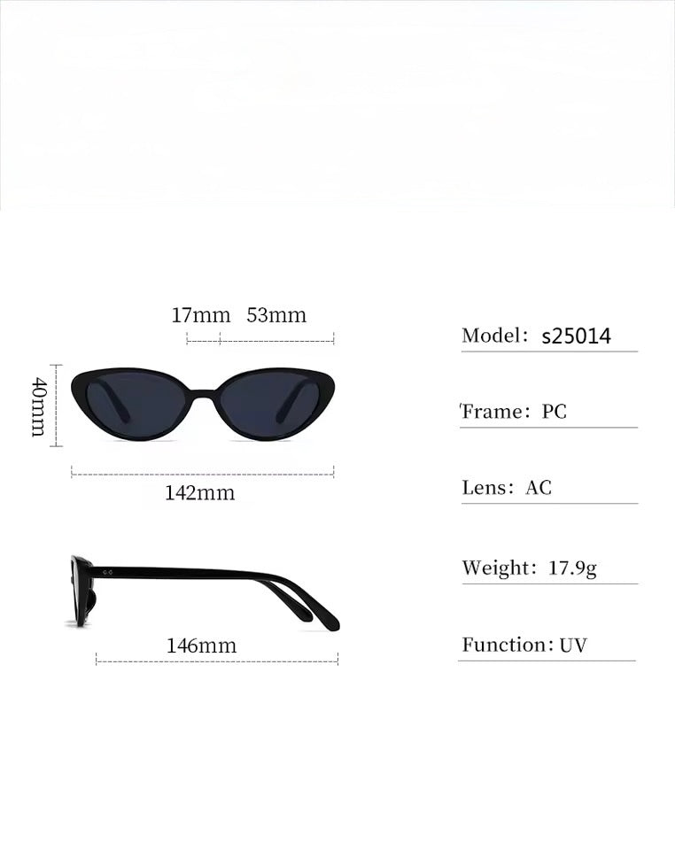 Mini Cat Eye Sunglasses Green Tea