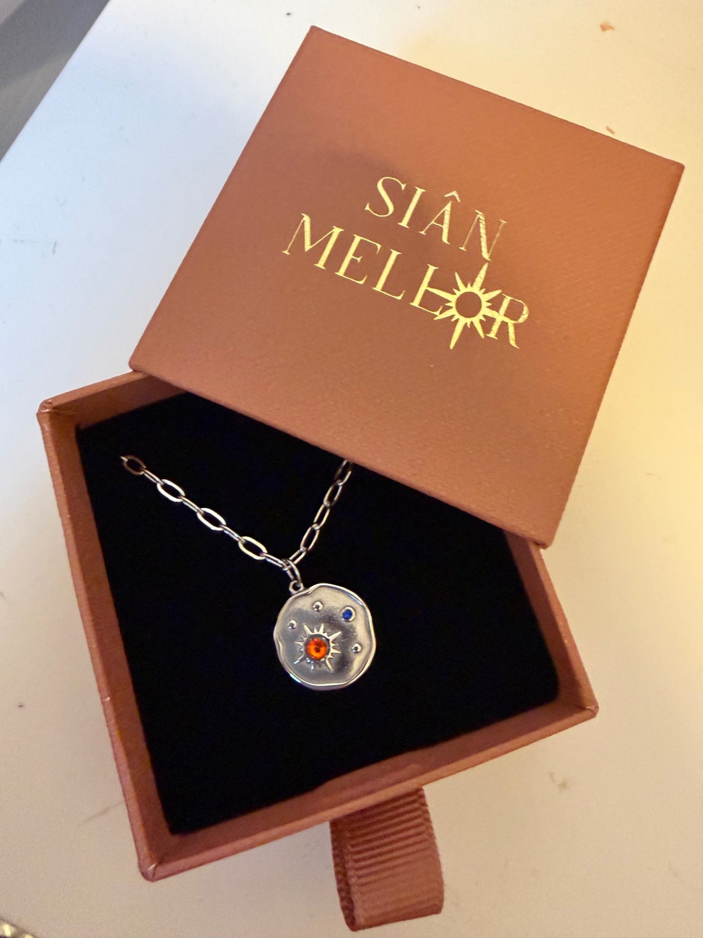 Silver celestial pendant 