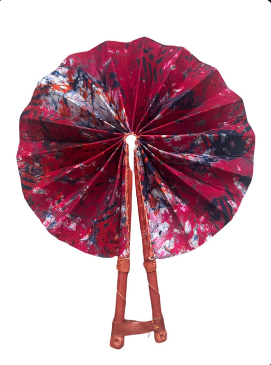 Fan Burgundy tie die