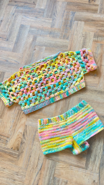 Rainbow cropped t-shirt