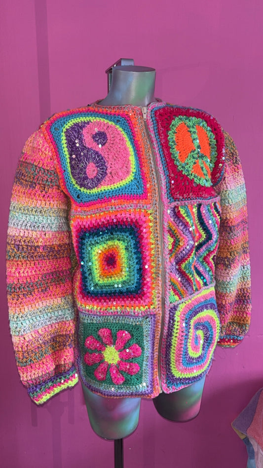 Crochet cardigan UK 6-14 THE MAGIC LABEL