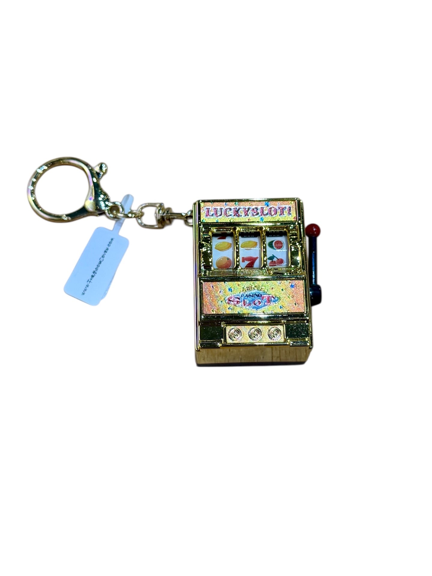 Gold Lucky Fruit Machine Key Chain 