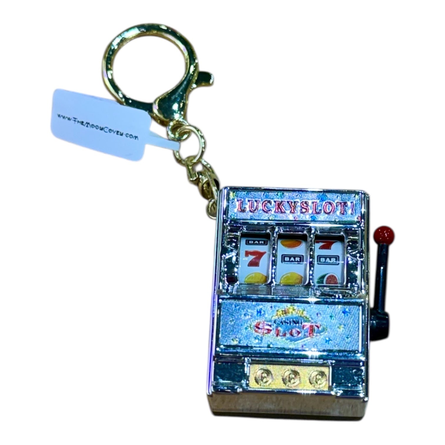 Silver Lucky Fruit Machine Key Chain