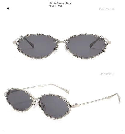 Bonita crystal Sunglasses Silver Black