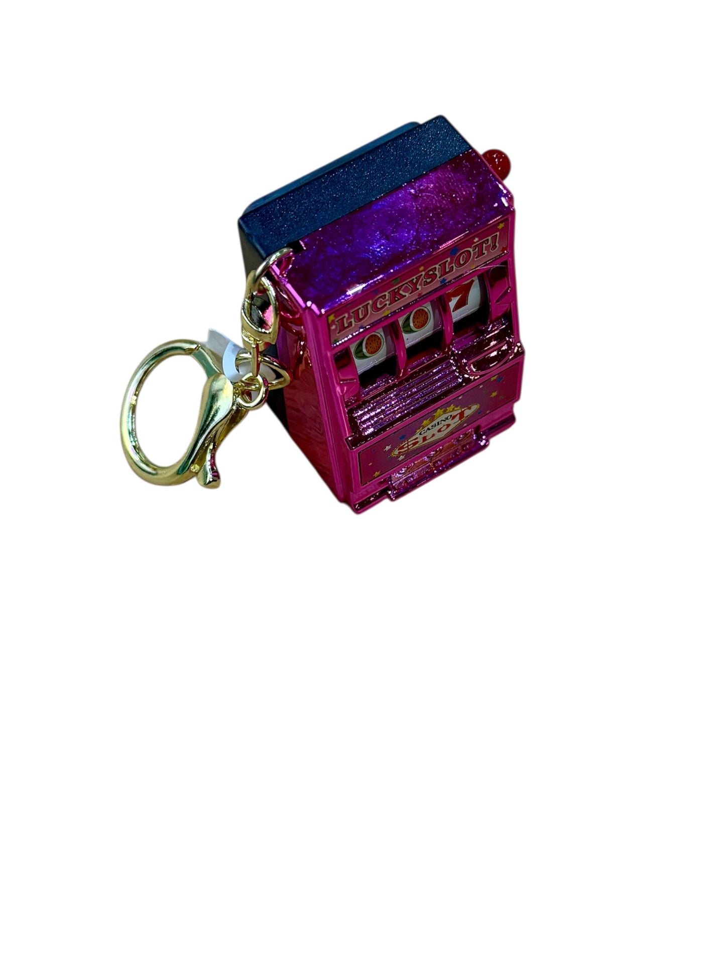 Pink Lucky Fruit Machine Key Chain