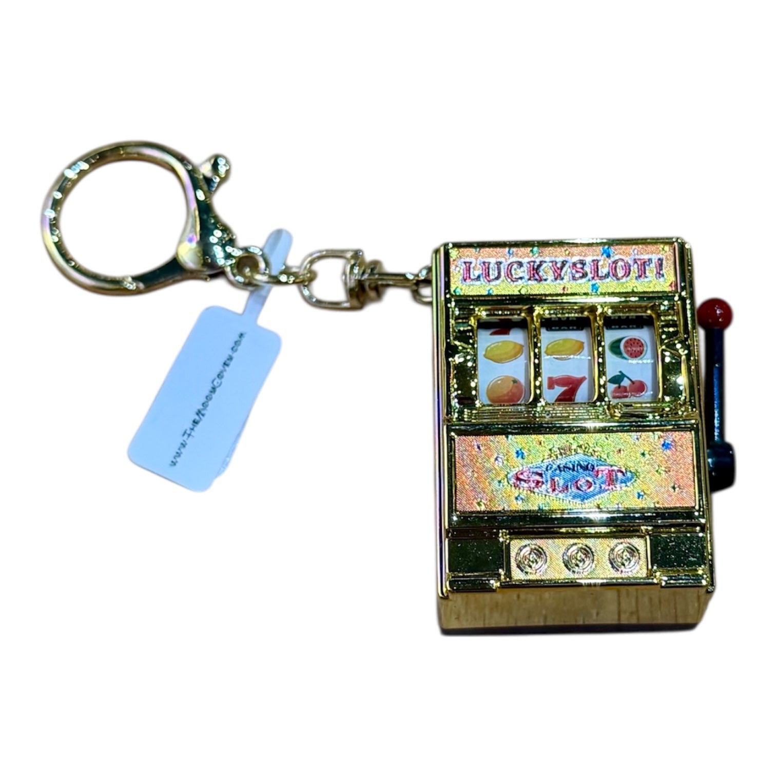 Gold Lucky Fruit Machine Key Chain 