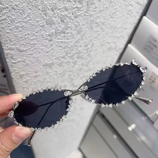 Bonita crystal Sunglasses Silver Black