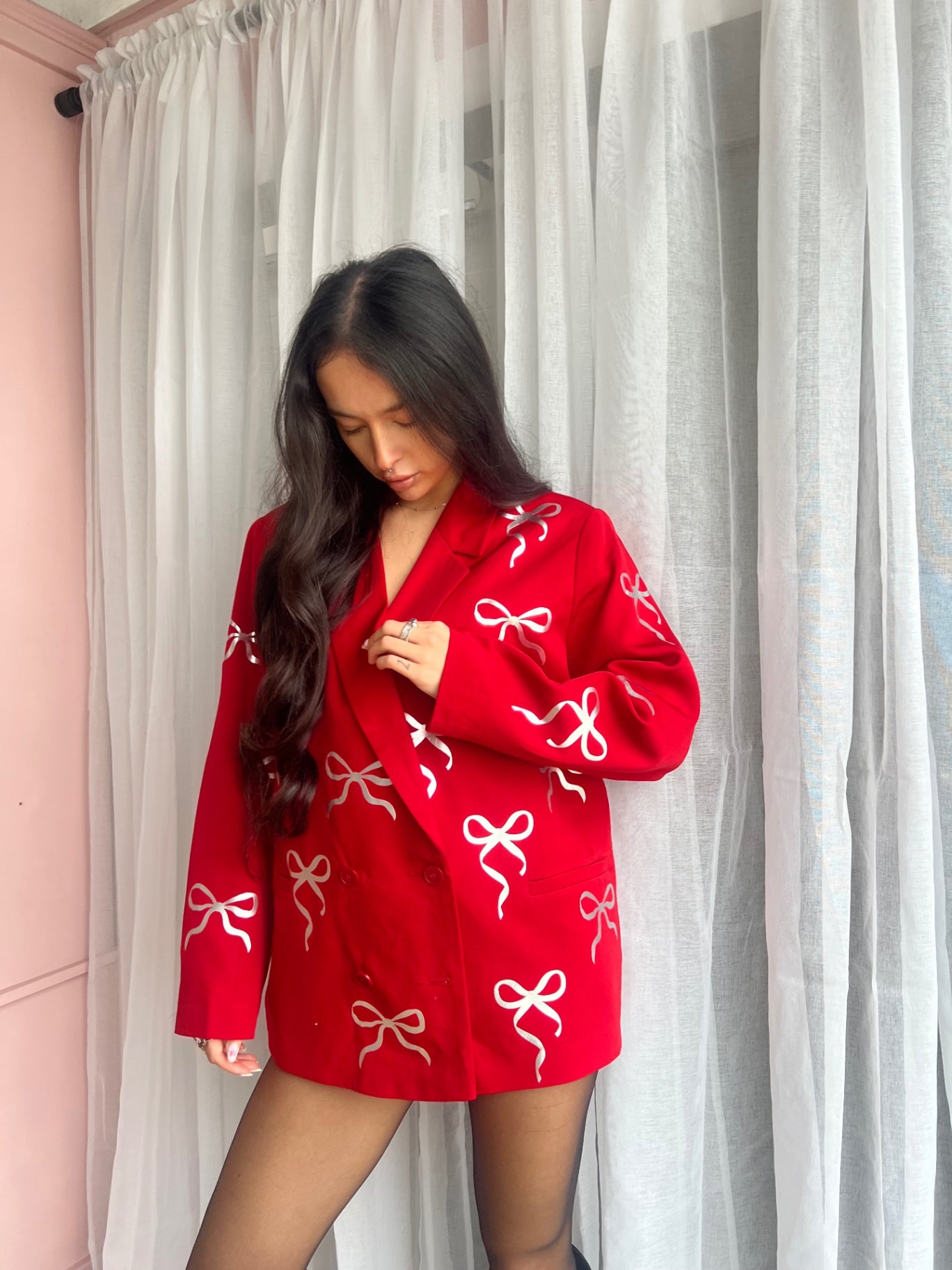 Red Bow Blazer 