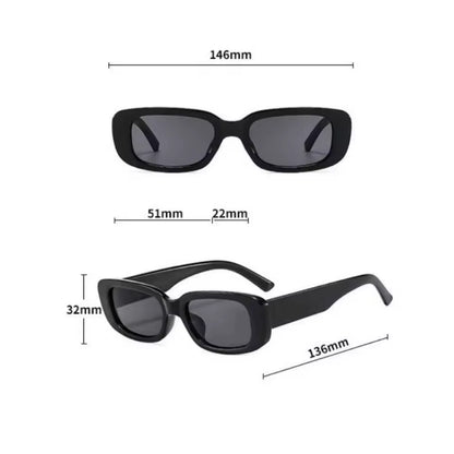 90s Oblong Sunglasses Black 