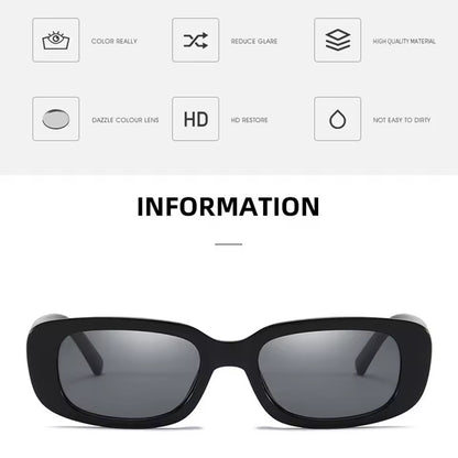 90s Oblong Sunglasses Black