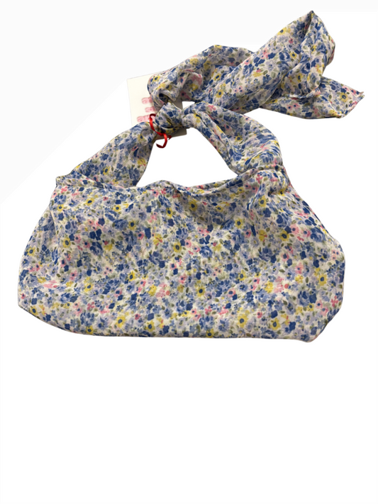 Floral tie chiffon mini bag