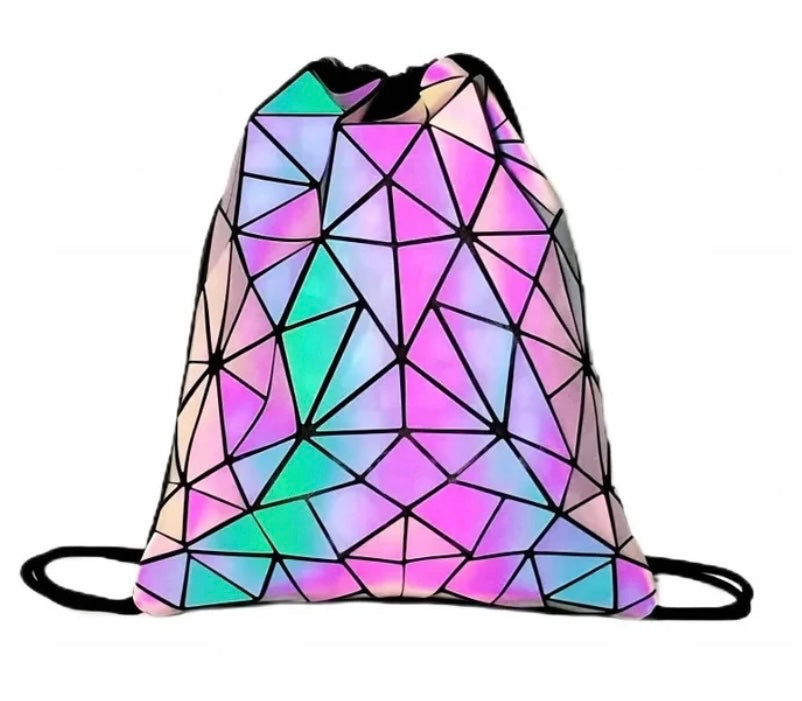 Reflective draw string bag 