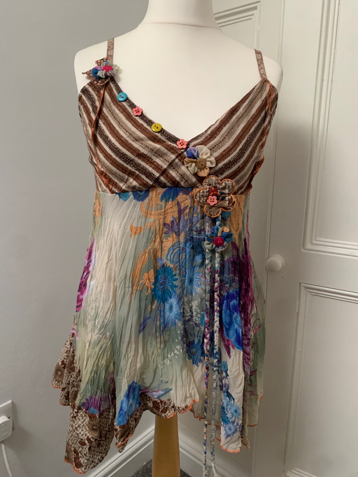 vintage floral strappy top