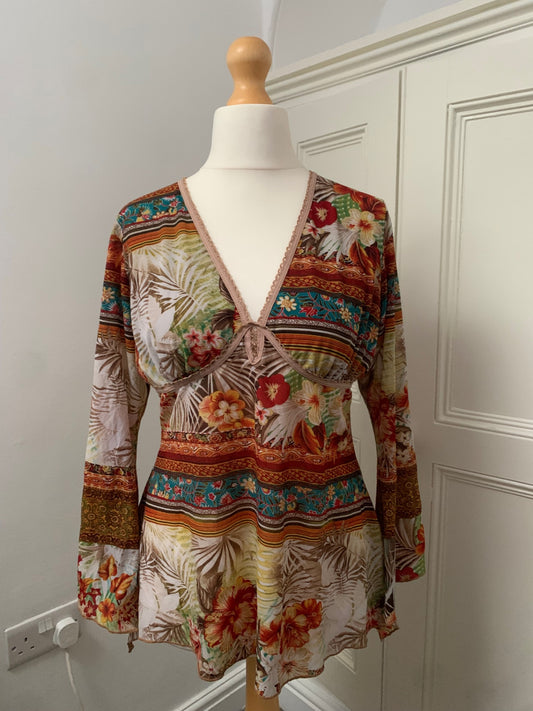 vintage tropical top