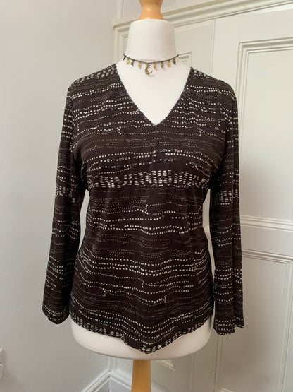 vintage brown button top