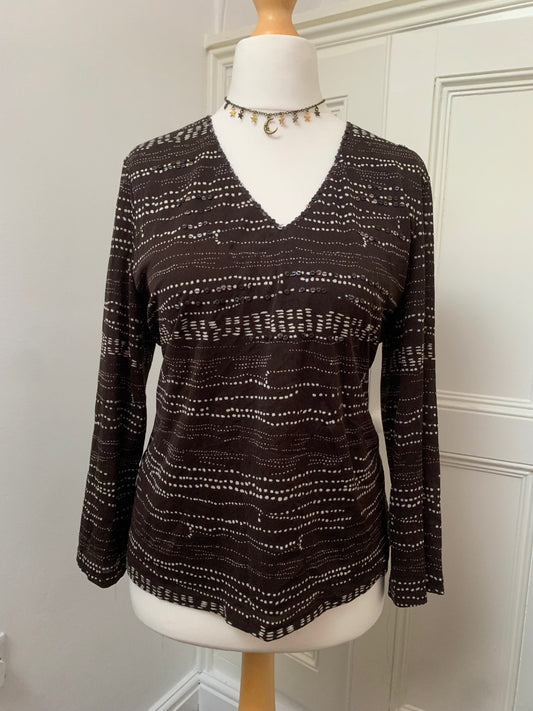 vintage brown button top