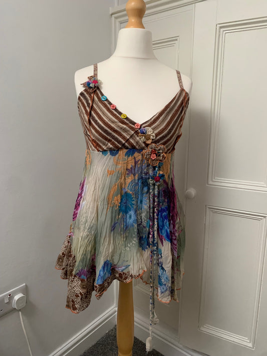 vintage floral strappy top