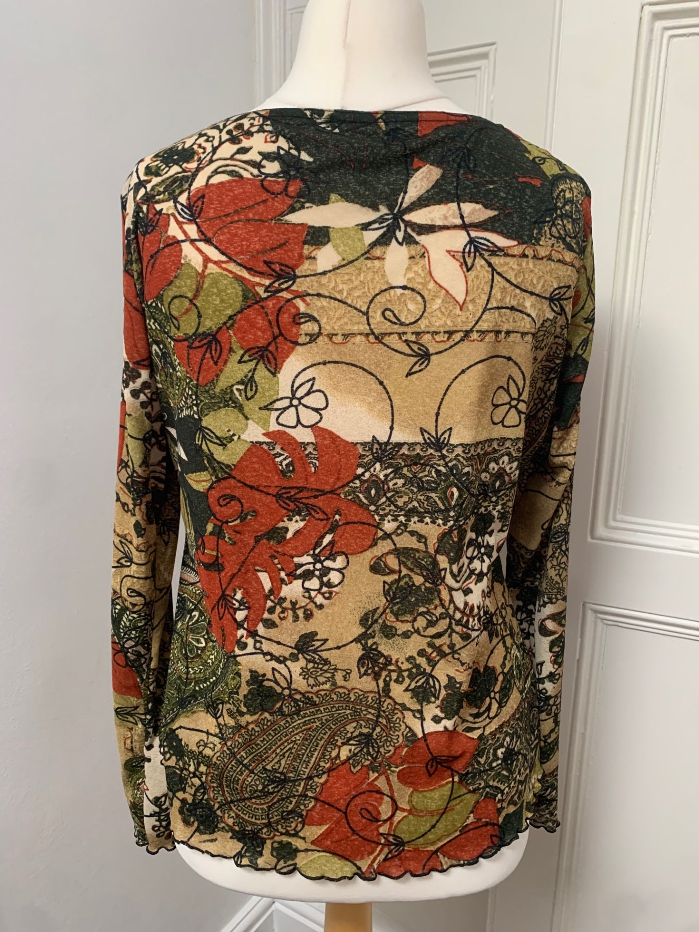 vintage autumnal floral top