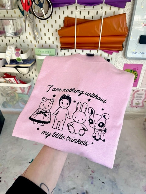 I Am Nothing Without My Trinkets Pink T-Shirt - SMALL