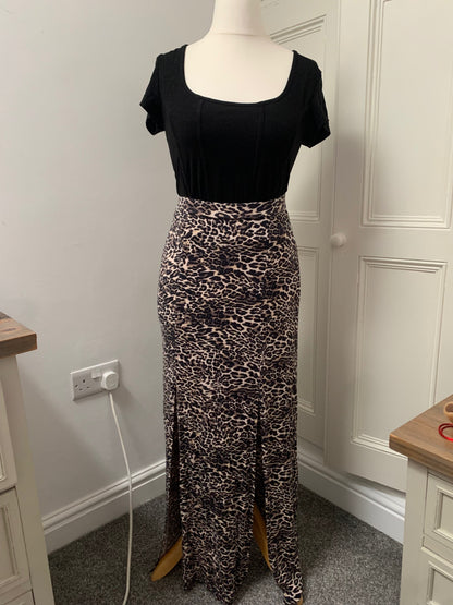 vintage jane norman leopard skirt 