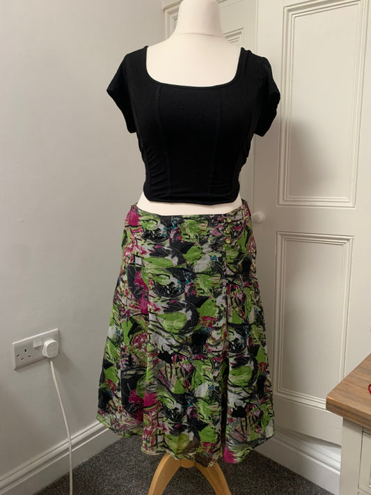 vintage green & pink skirt 