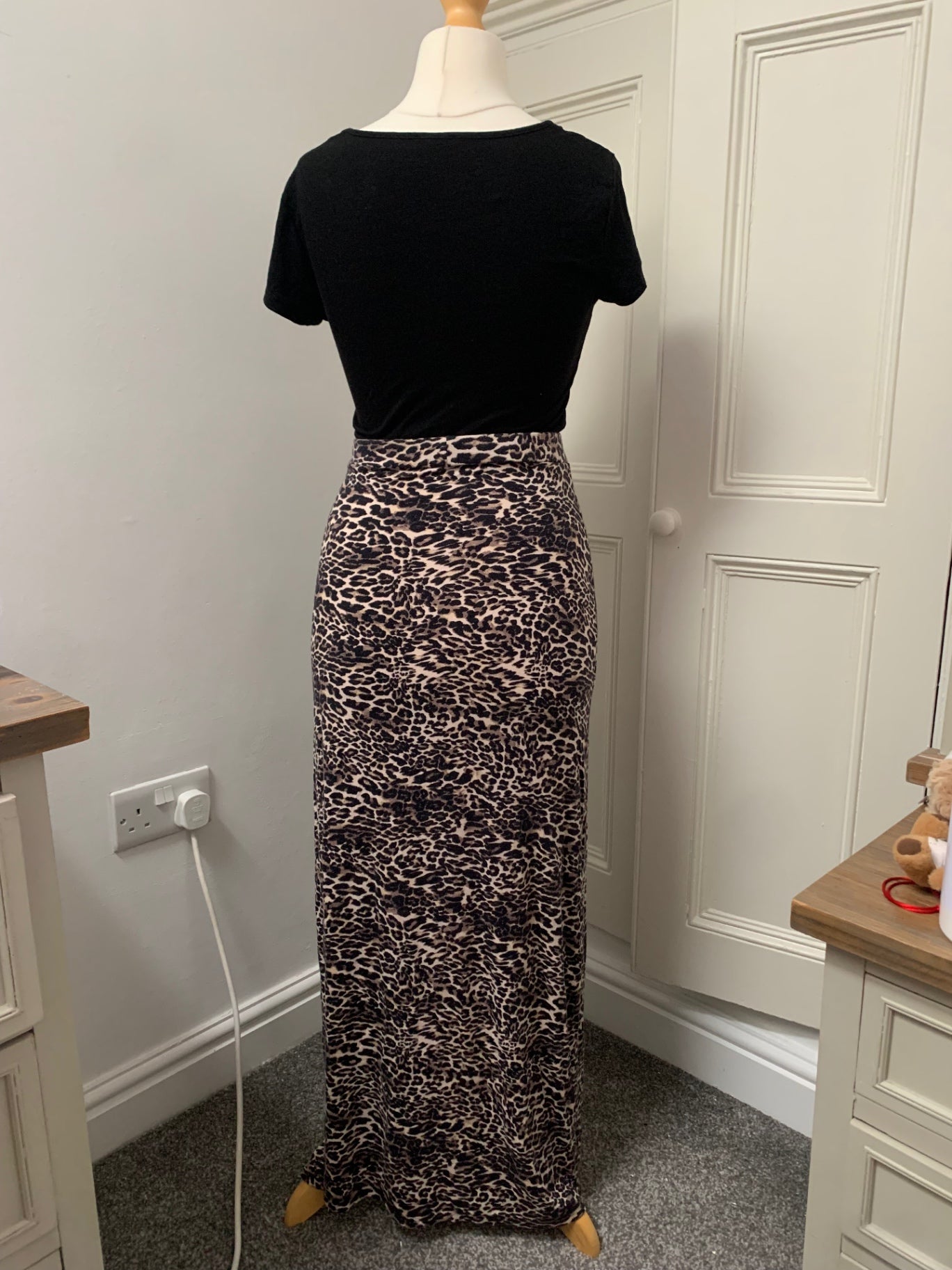vintage jane norman leopard skirt 