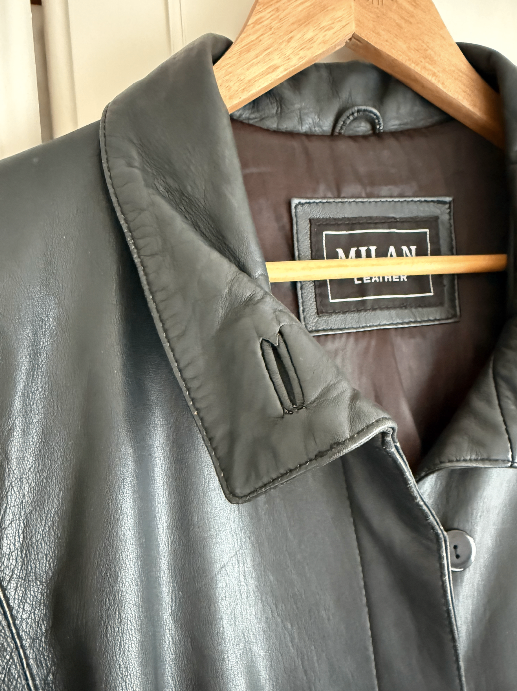 Vintage Black Leather Milan Jacket