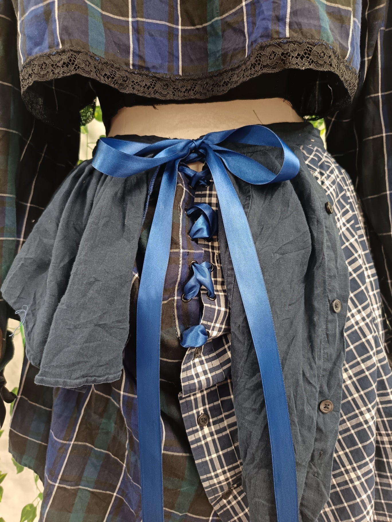 Mini skirt from button-up-shirts