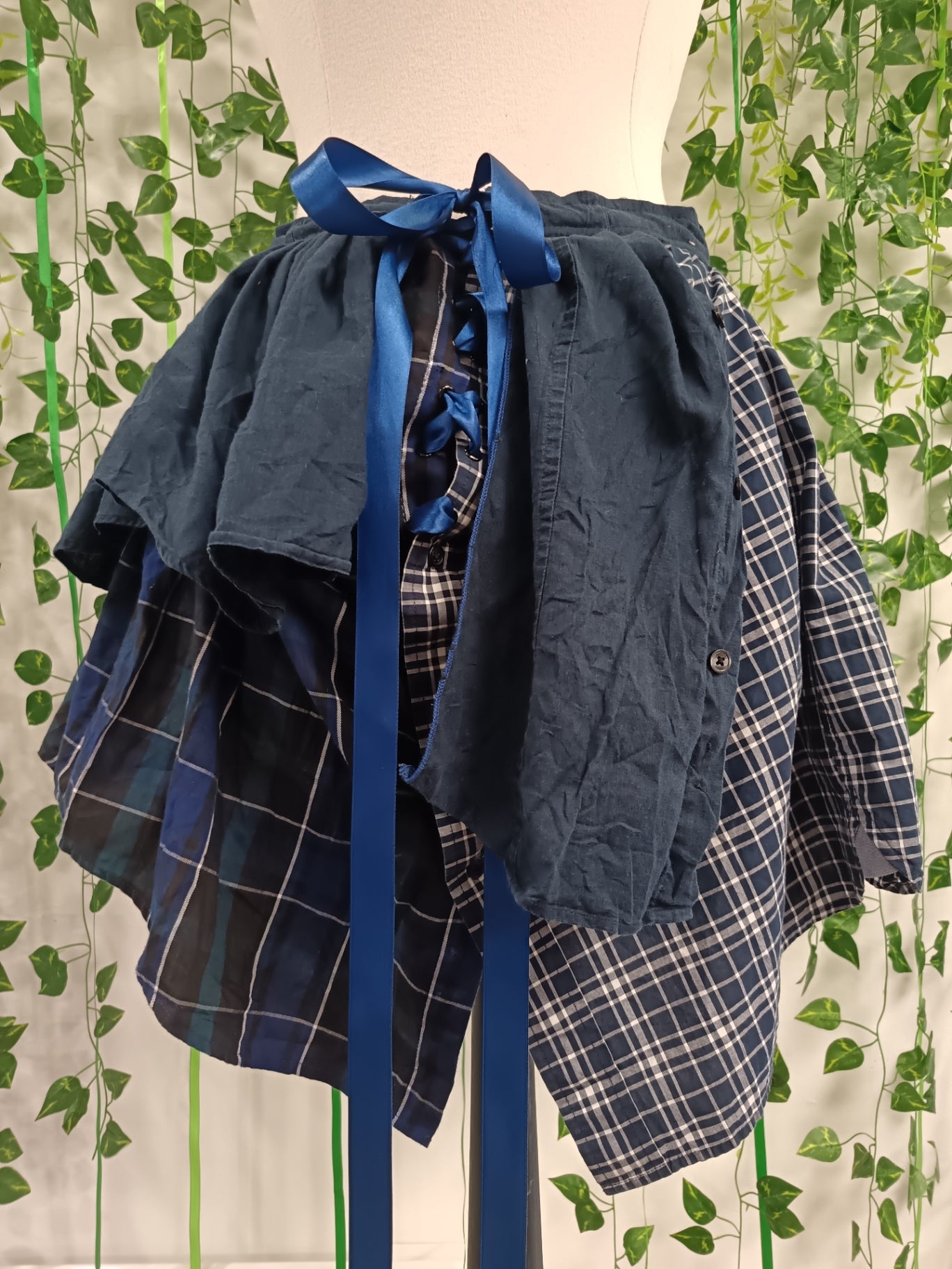 Mini skirt from button-up-shirts