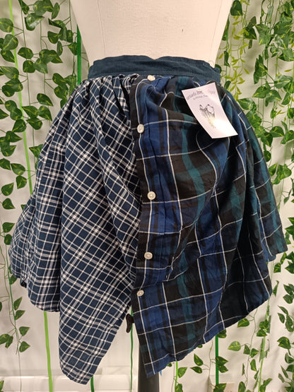 Mini skirt from button-up-shirts