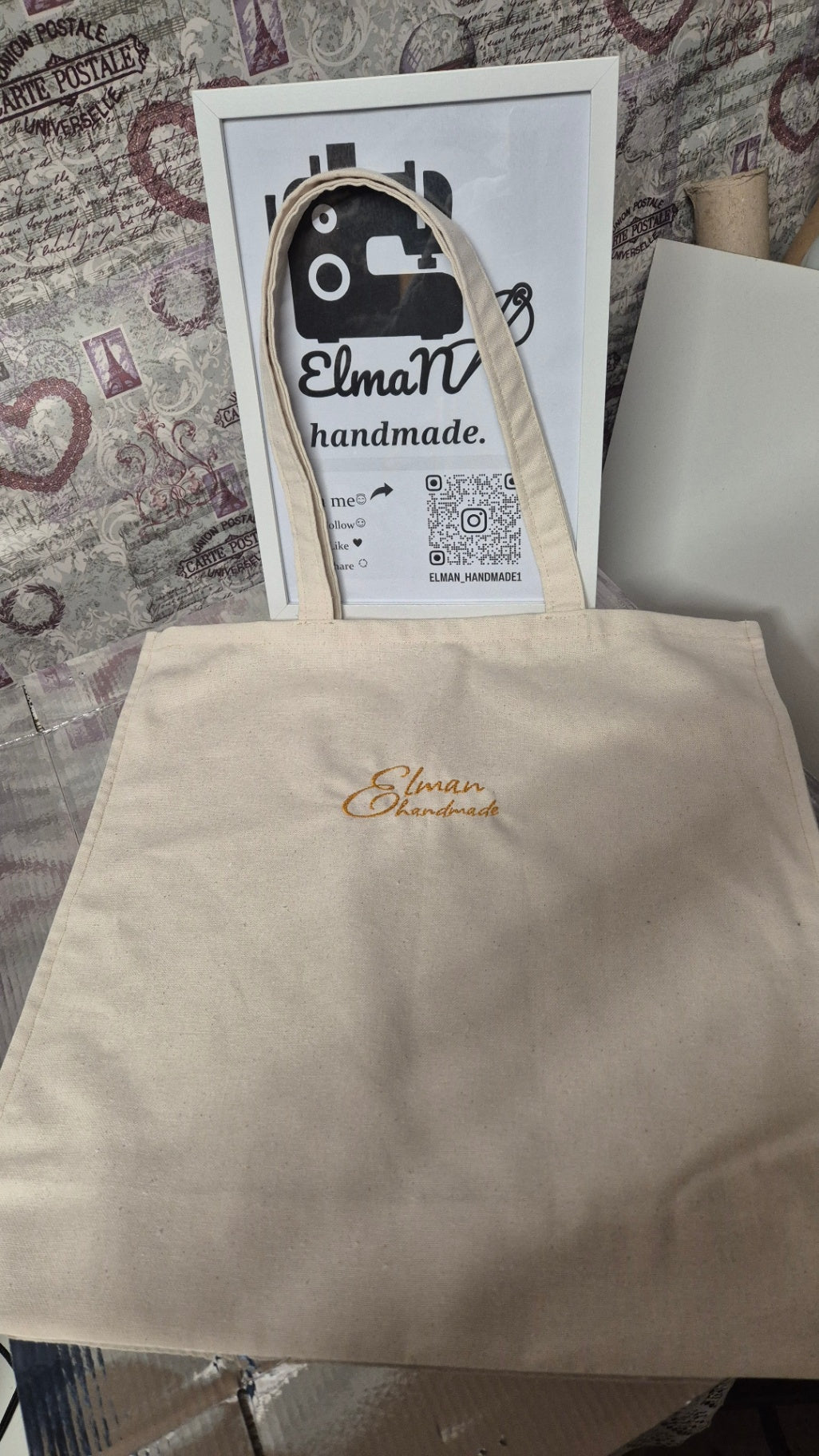 Painted Cotton tote