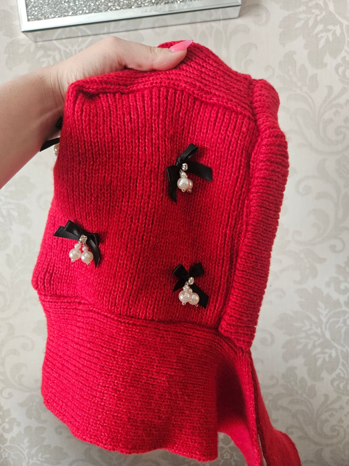Red Hooded Scarf