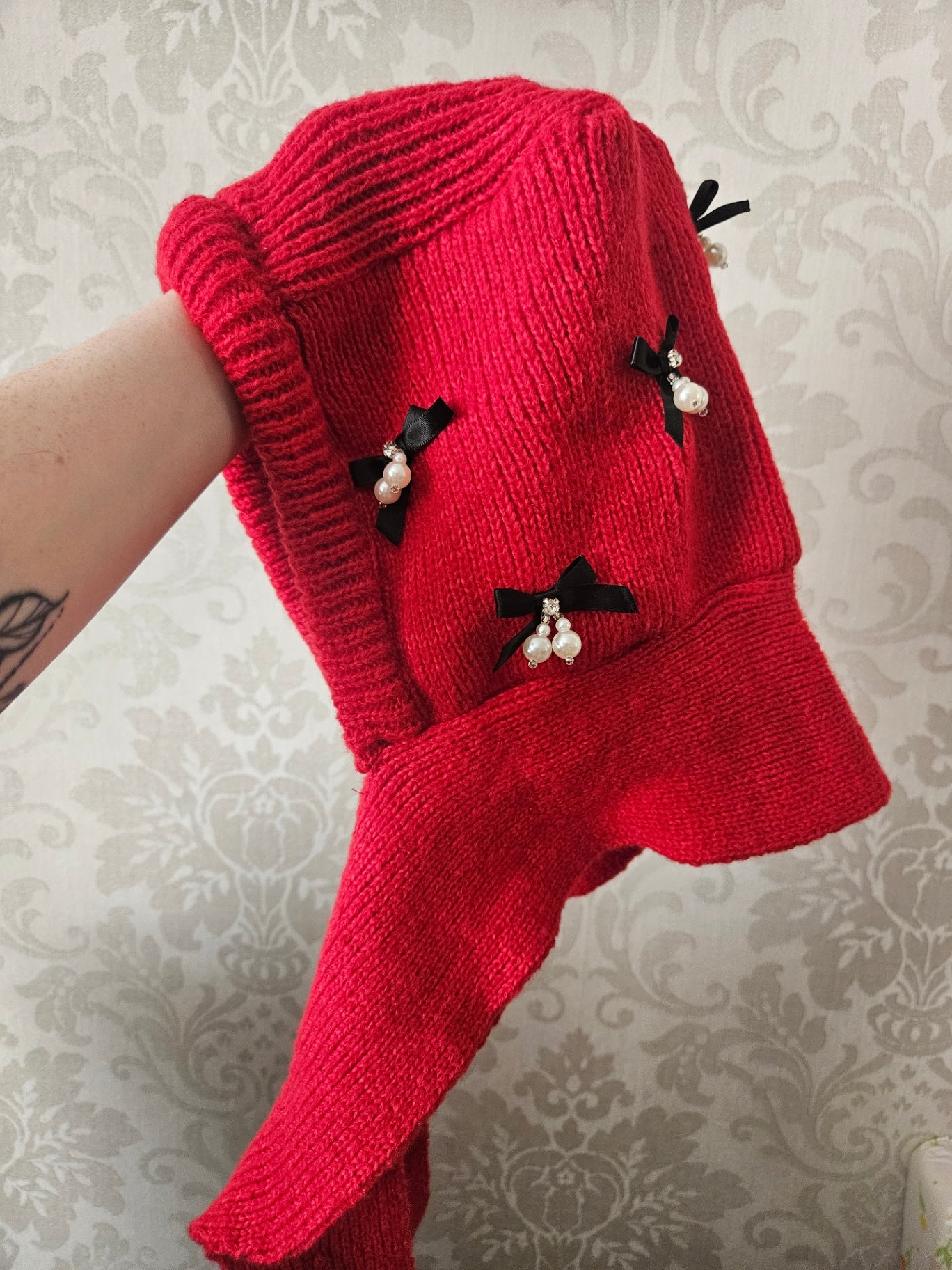 Red Hooded Scarf