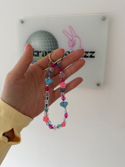 Mother’s Day Keyring - pink/blue
