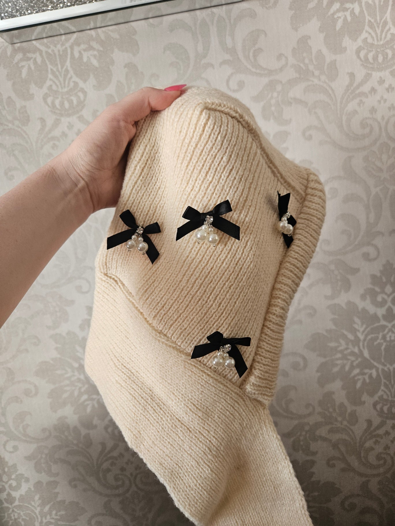 Cream Hooded Scarf
