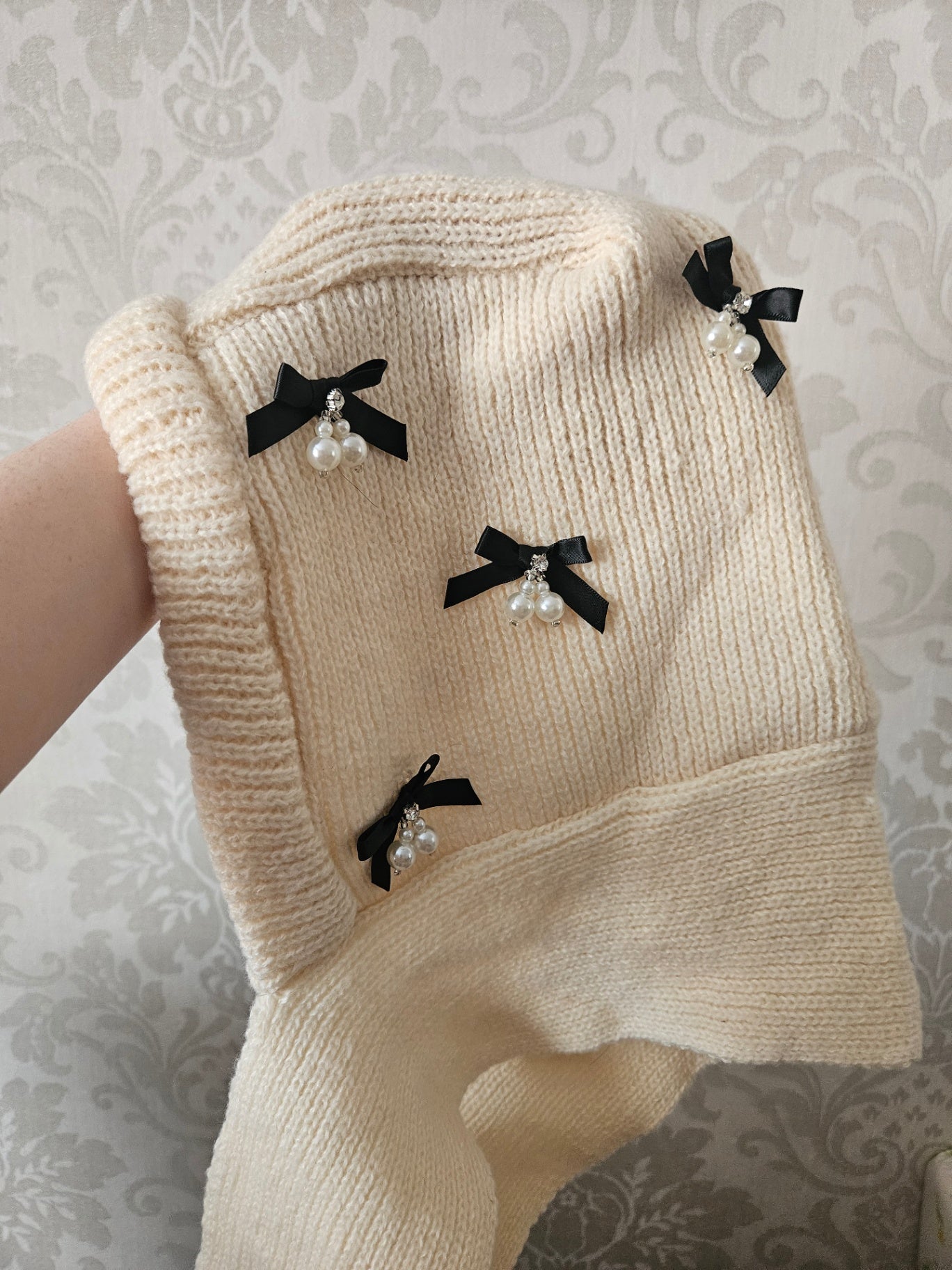 Cream Hooded Scarf