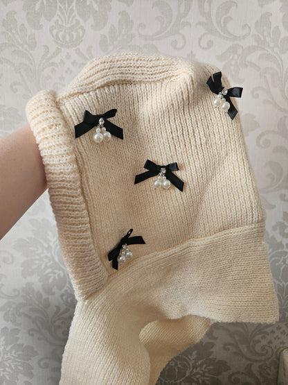Cream Hooded Scarf