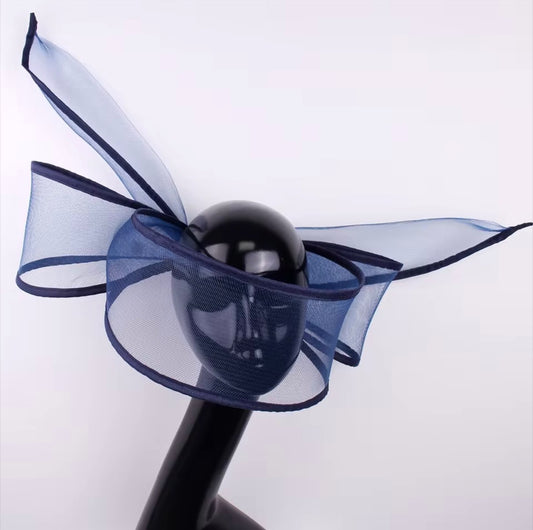 Navy  Moonrise Halo Fascinator Headpiece